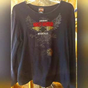 Womens Harley Davidson fleece long sleeve top